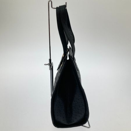  GONDOLA ハンドバッグ　オーストリッチ 0-6673-001 ブラック