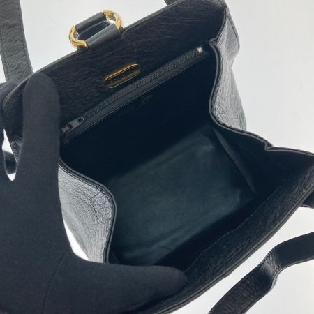  GONDOLA ハンドバッグ　オーストリッチ 0-6673-001 ブラック