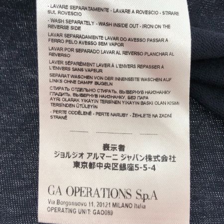  ARMANI EXCHANGE 半袖Tシャツ Sサイズ 6HZMFM ZJH4Z ネイビー