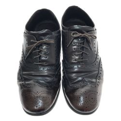 □□ PRADA プラダ レザーシューズ SIZE 27 2EA038 ダークブラウン Cランク