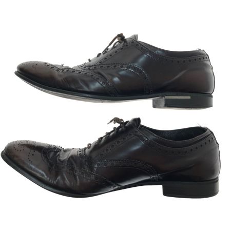  PRADA プラダ レザーシューズ SIZE 27 2EA038 ダークブラウン