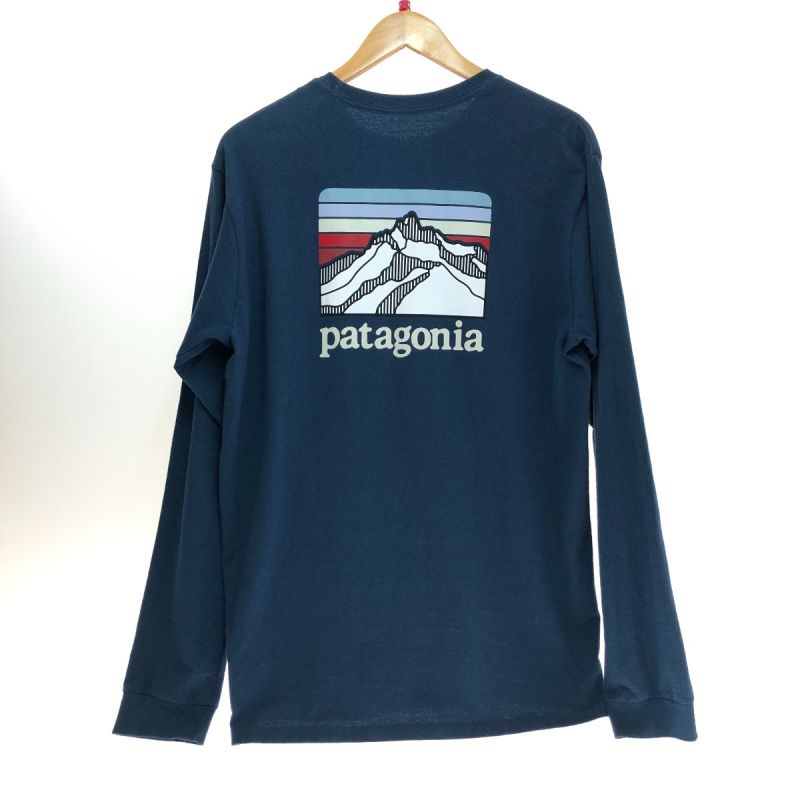 中古】 Patagonia パタゴニア 長袖Tシャツ Mサイズ 38517FA20 ネイビー ...