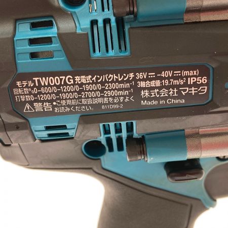  MAKITA マキタ 充電式インパクトレンチ　40v TW007GRDX グリーン