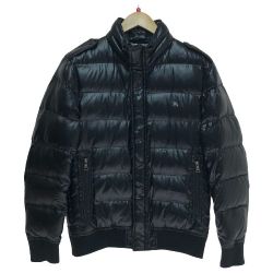 □□ BURBERRY BLACK LABEL バーバリーブラックレーベル ダウンジャケット Mサイズ BMP72-124-09 ブラック Cランク