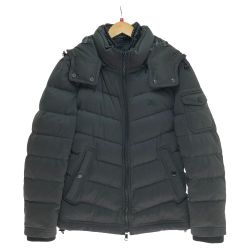 □□ BURBERRY BLACK LABEL バーバリーブラックレーベル ダウンジャケット Mサイズ D1F19-818-08 ブラック Cランク
