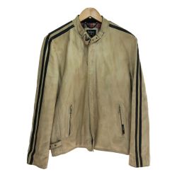 □□ Schott ショット ライダースジャケット Lサイズ 3121010 ベージュ Cランク