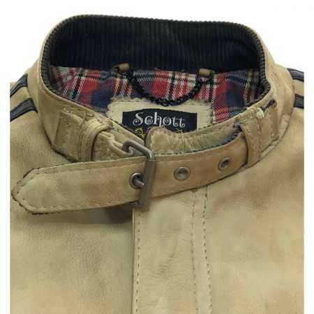  Schott ショット ライダースジャケット Lサイズ 3121010 ベージュ