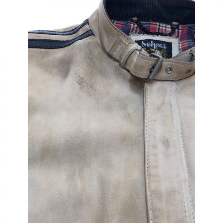  Schott ショット ライダースジャケット Lサイズ 3121010 ベージュ