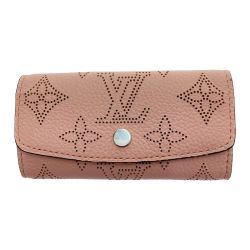 □□ LOUIS VUITTON ルイヴィトン キーケース ミュルティクレ 4　マヒナ M64056 マグノリア（ピンク） Aランク