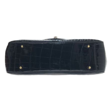   ハンドバッグ ワニ革　JRAタグ付き ブラック