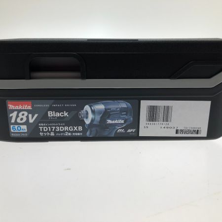  MAKITA マキタ 充電式インパクトドライバ　18V 6.0Ah TD173DRGXB ブラック