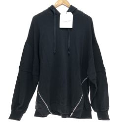 □□ Antiqua アンティカ ジップデザインパーカー フリーサイズ ZA-00132 ブラック Aランク