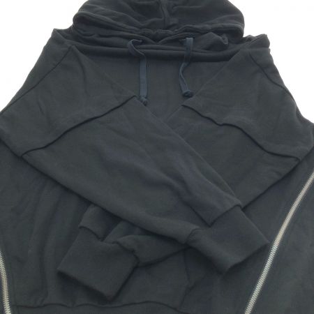  Antiqua アンティカ ジップデザインパーカー フリーサイズ ZA-00132 ブラック