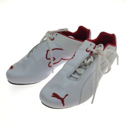 □□ PUMA プーマ ドライビングシューズ 25.5cm 本体のみ 30573503 ホワイト Bランク