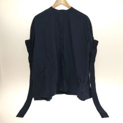 □□ STYLE EMIXER ギャザースリーブボクシーシャツ Freeサイズ 500GST30-2330 ネイビー Sランク