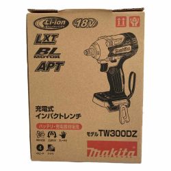□□ MAKITA マキタ 充電式インパクトレンチ　18V　バッテリ・充電器別販売 TW300DZ ブルー Sランク