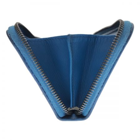  BOTTEGA VENETA ボッテガヴェネタ 長財布　イントレチャート ブルー