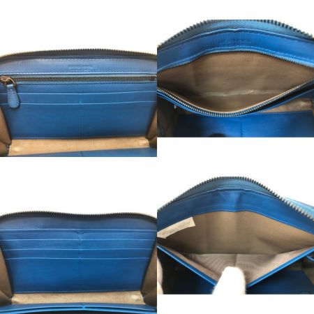  BOTTEGA VENETA ボッテガヴェネタ 長財布　イントレチャート ブルー