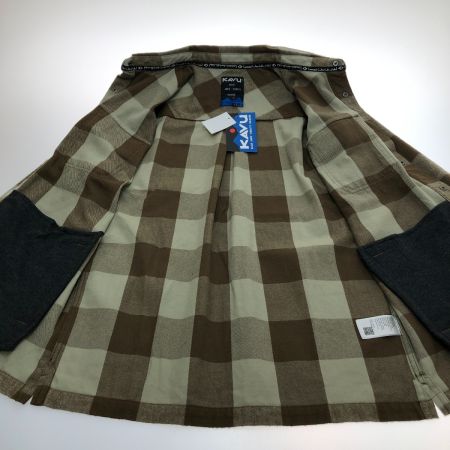  KAVU 長袖チェックシャツ Mサイズ 19810964177005 ベージュ