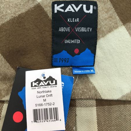  KAVU 長袖チェックシャツ Mサイズ 19810964177005 ベージュ