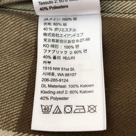  KAVU 長袖チェックシャツ Mサイズ 19810964177005 ベージュ