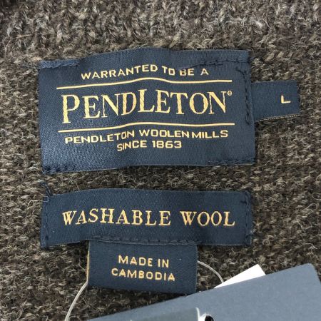  PENDLETON ペンドルトン シェットランドクループルオーバーセーター Lサイズ RN29685 ブラウン