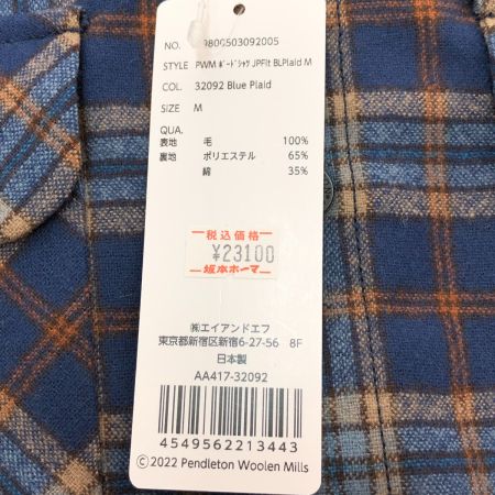  PENDLETON ペンドルトン PWMボードシャツ Mサイズ 19800503092005 ブルー