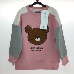 □□ HELLY HANSEN ヘリーハンセン ヘリーベアフルウェットクルー スウェット 110cm HJ32271 ピンク×グレー Sランク