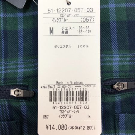  Foxfire フォックスファイヤー TSジッパーシャツ Mサイズ 5112207 インクブルー