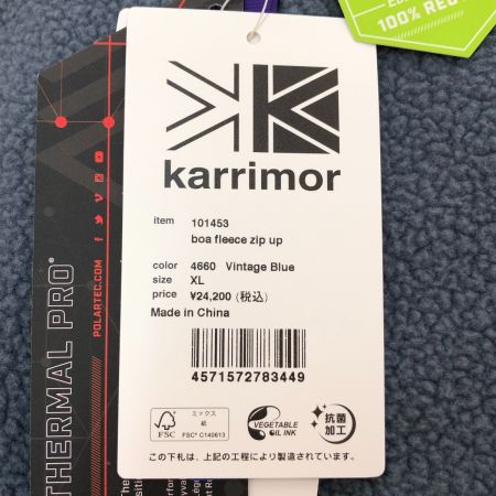  Karrimor カリマー ボア フリース ジップアップ XLサイズ 101453 グレー×パープル