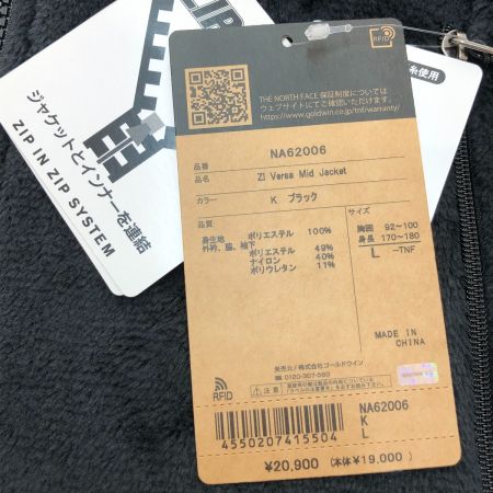  THE NORTH FACE ザノースフェイス ジップ インバーサ ミッド ジャケット Lサイズ NA62006 ブラック