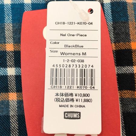  CHUMS チャムス ネルワンピース Mサイズ CH18-1221 ブラック×ブルー