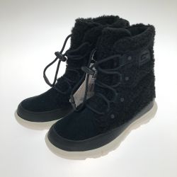 □□ SOREL ソレル ユース エクスプローラー コージー 防寒ブーツ 21cm 本体のみ NY4894-010 ブラック Aランク