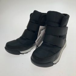 □□ SOREL ソレル スノーブーツ チルドレン ウィットニー II ストラップ 18cm NC3919-010 ブラック Aランク