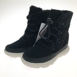 □□ SOREL ソレル ユース エクスプローラー コージー ブーツ 19cm NY4894-010 ブラック Aランク