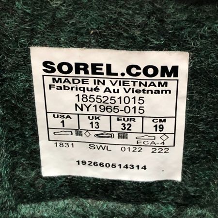  SOREL ソレル スノーブーツ ユースフルーリー 19cm NY1965-015 ブラック