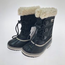 □□ SOREL ソレル スノーブーツ ユートパックナイロンウォータープルーフ 19cm NY1962-010 ブラック Aランク