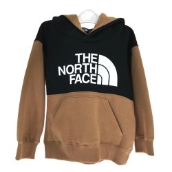 ## THE NORTH FACE ザノースフェイス ジュニア スウェットロゴフーディ 100cm NTJ62264 ブラウン×ブラック Sランク