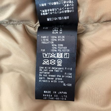  NANGA ナンガ ダウンジャケット AURORA DOWN HALF COAT Ｌサイズ N1AXCYG3 コヨーテ