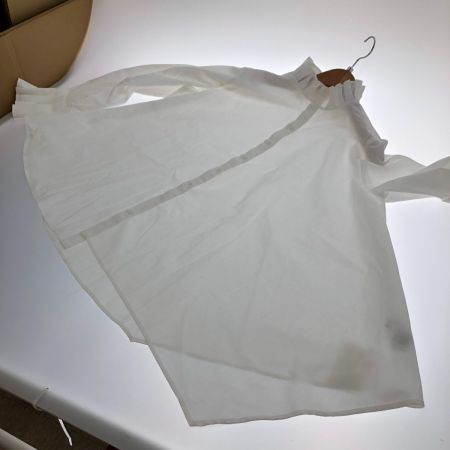  Antiqua アンティカ プリーツハイネックシャツ ブラウス Freeサイズ AKP-00028 ホワイト