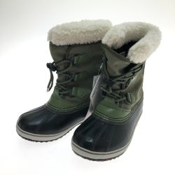 □□ SOREL ソレル スノーブーツ ユートパックナイロンウォータープルーフ 20cm NY1962-371 カーキ Aランク