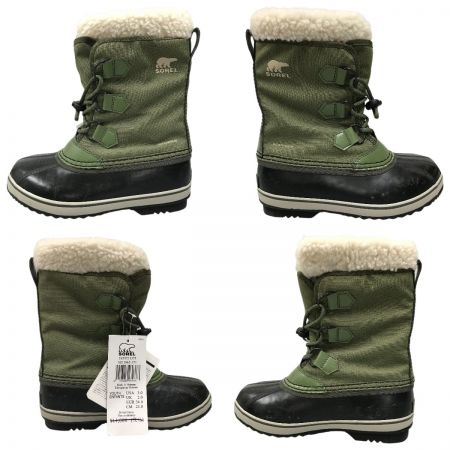  SOREL ソレル ユート パックナイロン ウォータープルーフ キッズ ウィンターブーツ 21cm NY1962-371 カーキ