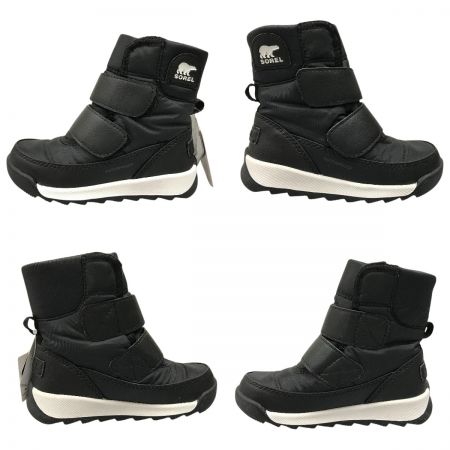  SOREL ソレル  キッズ スノーブーツ 15cm チルドレン ウィットニー II ストラップ NC3919-010 ブラック/シーソルト