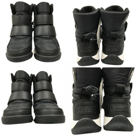  SOREL ソレル  キッズ スノーブーツ 15cm チルドレン ウィットニー II ストラップ NC3919-010 ブラック/シーソルト