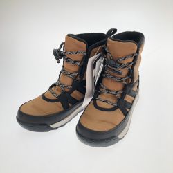 □□ SOREL ソレル スノーブーツ ユースウィットニー2ショートレース 20cm NY3903-287 ブラウン Aランク