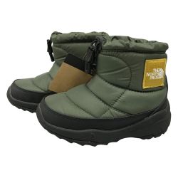 ## THE NORTH FACE ザノースフェイス キッズ ブーツ 17cm K Nuptse Bootie Logo Short  NFJ52280 TM タイムグリーン×ミネラルゴールド Aランク