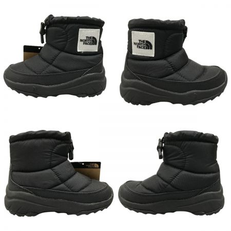  THE NORTH FACE ザノースフェイス キッズ ブーツ 17cm K Nuptse Bootie Logo Short NFJ52280 KW ブラック×ホワイト