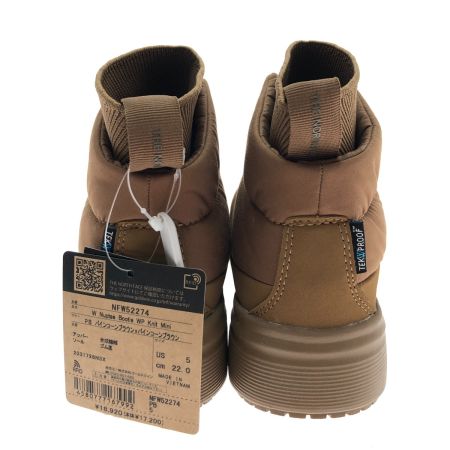  THE NORTH FACE ザノースフェイス ヌプシブーティ ウォータープルーフ ニット 22cm NFW52274 ブラウン