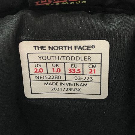  THE NORTH FACE ザノースフェイス ヌプシ ブーティ ロゴ ショート 防寒ブーツ 21cm NFJ52280 ブラック