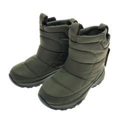 □□ THE NORTH FACE ザノースフェイス ヌプシ ブーティ ウォータープルーフ ニット ショート 23cm NF52274 カーキ Sランク